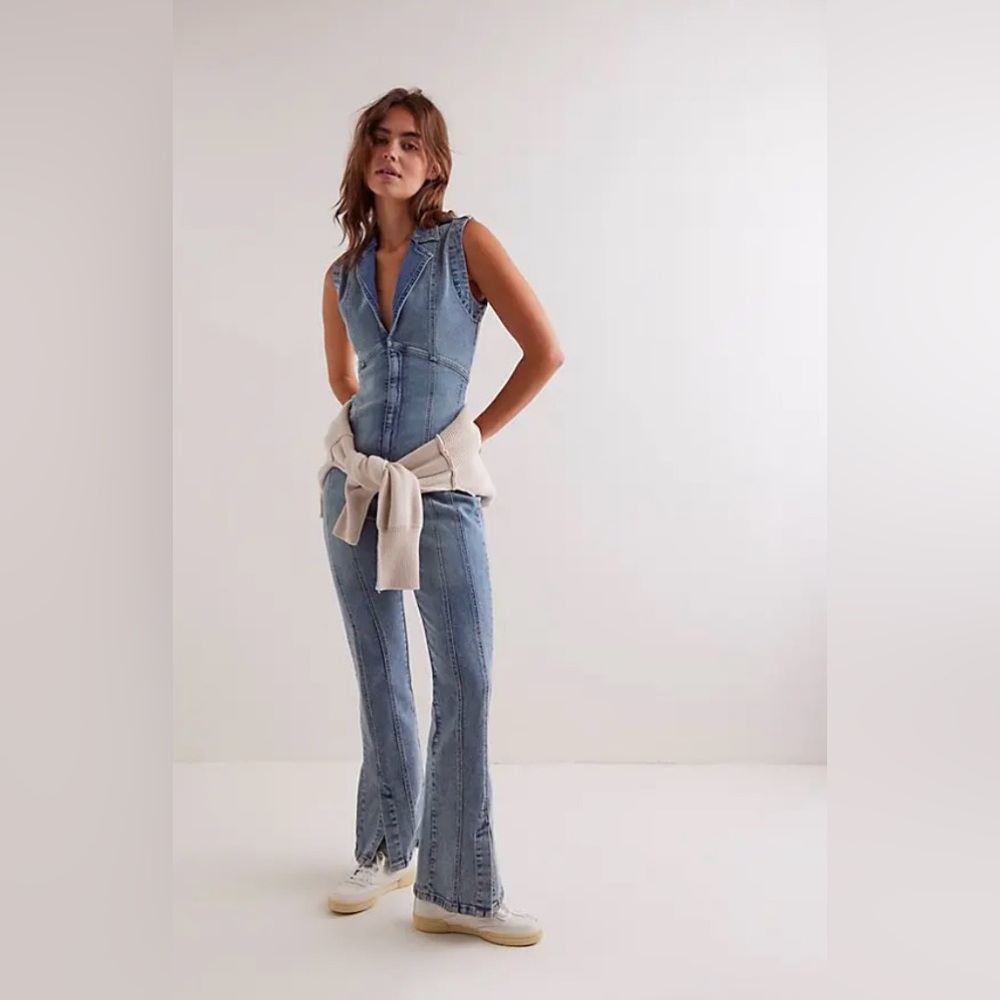 We The Free Crvy Ring The Alarm Retro Wide Leg One Piece In Soho NWOT Size XL